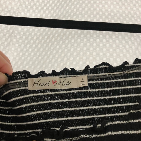 Heart Hips Black and White Striped Dress - Picture 4 of 6